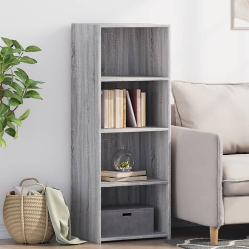 UJCHVHN Item-Highboard Sonoma gris 45 x 41 x 124 cm, madera de ingeniería, armarios y almacenamiento, bufés y aparadores