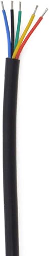 Miniatura 5 de WESIRI 5 pares 5pin negro conector eléctrico LED conector para luces LED 7.9 in cable de extensión 15.7 inpar 0.2 mm 0.591 in tuerca