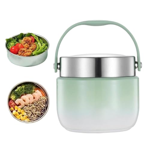 Envases de almuerzo isotérmicos - King Food Flask | Contenedor de alimentos, recipiente aislado portátil reutilizable impermeable de 1200 ml para trabajo de oficina escolar viaje playa camping pique-