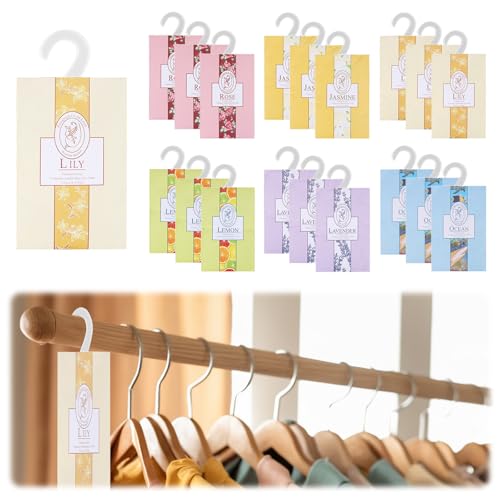 Wardrobe Fresheners, 18pcs Scented Sachets for Wardrobes And Drawers, Wardrobe Scent, Drawer Fresheners, Lavender, Jasmine, Lily, Rose, Ocean, Lemon For Closet, Shoe Rack