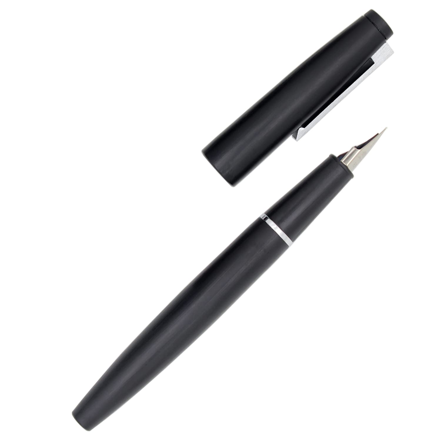 Gullor Matte Black Fountain Pen (JH18), Classic Design with Converter and Pen Box, 0.3mm Nib, Silver Clip - Image 4