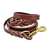 J&J Dog Supplies Convertible Service Dog Leash (Burgundy, 5/8' x 5')