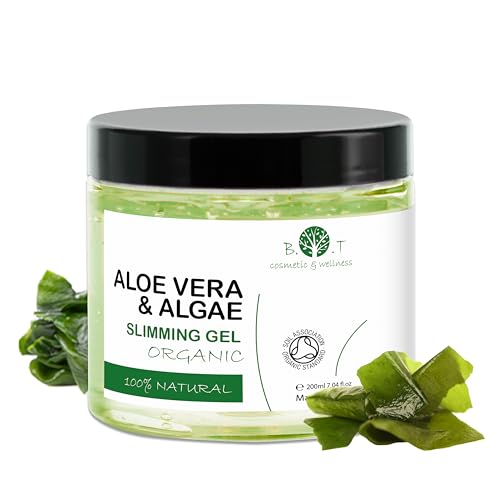 B.O.T Cosmetic & Wellness - Gel Aloe Vera y Algas Marinas, 3 en 1, Anticelulitis/Adelgazante, Calmante/Refrescante, Absorción Rápida, 100% Natural, 200g