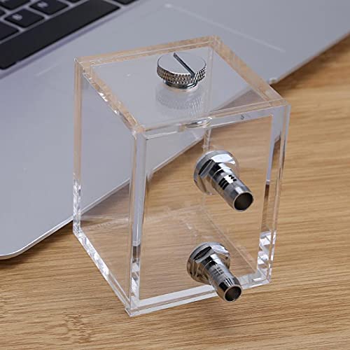 Lysee 3D Printer Parts & Accessories - 200Ml G1/4 Thread Port Acrylic Pc Water Cooling Tank for Computer Pc Water Cooling System with Tube Connector Water Block - (Color: Clear)