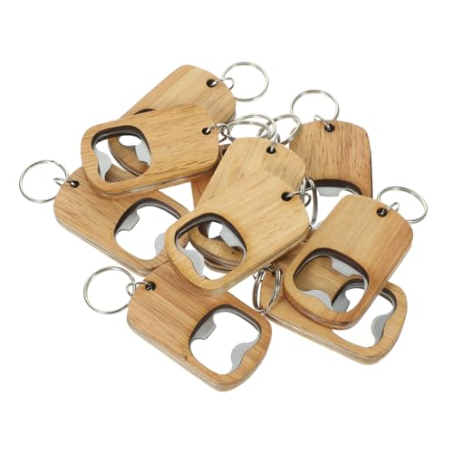 Ouvre-bouteilles porte-clés ORFOFE : lot de 10 décapsuleurs en métal au design simple pour camping