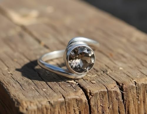 Image of 55Carat Choose Your Color Natural Gemstone Silver Statement Rings for Gift Corssover Style Size 5 to 12