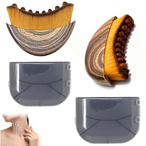 2 PCS Lymphatic Drainage Brush, Lymphatic Contour Face Brush, Contour Face Massager, Ergonomic Design, Relieves Fatigue, and Precisely Fits The Skin.