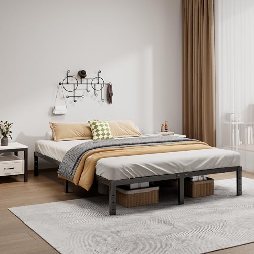 Image of LUMUNANCE Metal Bed Frame Full Size - 12 Inch Heavy-Duty Full Platform Bed Frame No Box Spring Needed, Easy Assembly, Noise-Free, Sturdy Mattress Foundation, Underbed Storage Space