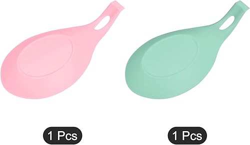 Miniatura 3 de uxcell Soporte de cuchara de silicona, 7.68 x 3.74 pulgadas, resistente al calor, soporte para utensilios de cocina, espátula, soporte para cucharón