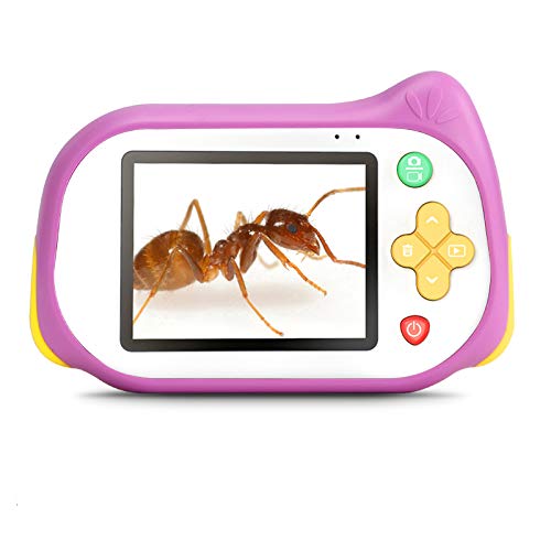 Limited Discount Kids Camera with Microscope Function,Koolertron 200X Magnifier Digital Microscope 15MP 4K Compact Starter Camera Mini Video Player Recorder 32GB TF Card Choice for 3-10 Years Old Boys Girls (Pink)