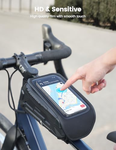 image for Aomiker Waterproof Bike Frame Bag - [2025 Quick Zipper] Bike Phone Bag