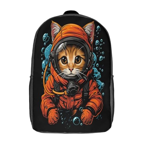 Sac à dos chat 17 pouces école maternelle pour fille et garçon