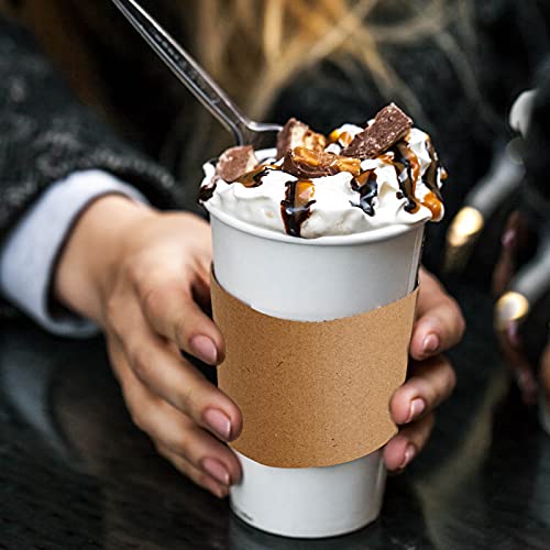 [100 Pack] 12 Oz Paper Coffee Cups, Disposable Paper Coffee Cup With Lids, Sleeves, And Stirrers, Hot/Cold Beverage Drinking Cup For Water, Juice, Coffee Or Tea, Suitable For Home, Shops And Cafes #TOP5