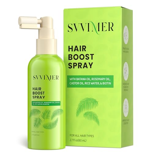 Svvimer Hair Boost Spray - with Rosemary Batana Oil Biotin for Hair Loss and Thinning - Thicker Fuller Longer - for Women and Men 2.7 Fl Oz (Pack of 1)' since unit on hand is Hair Boost Spray.