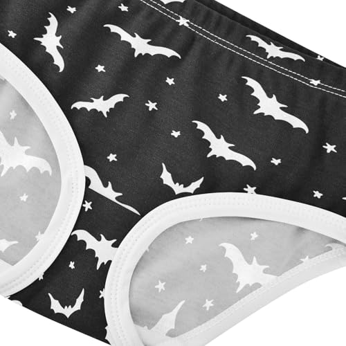 Girls Underwear Soft Cotton Halloween Bat Star Kids Panties in Sizes 2/3t, 4t, 5t, 6 and 84