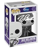 Tim Burton Jack Skellington #15 Facsimile Signed Reprint Laser Autographed Funko POP! Movies NBC Nightmare Before Christmas Figurine with Protector Case
