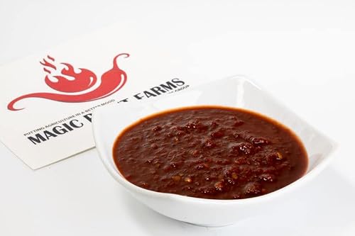 Red Habanero Chili Pepper Mash by Magic Plant – Versatile Hot Base with a Sweet, Aromatic Taste | Fresh Habanero Mash | For Hot Pepper Lovers | Turn up the Heat to any Dish | All Natural 128 oz/1 gal