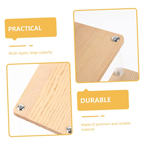 Zerodeko 4 Pcs Rack De Armazenamento De Escada Prateleira De Acrílico Degraus De Acrílico Rack Em Ca