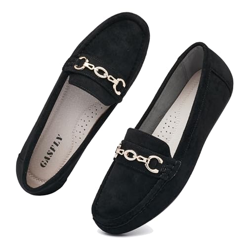 Image of Women's Business Loafers Work Casual Flats Shoes Lightweight Penny PU Leather Slip On Walking Shoes