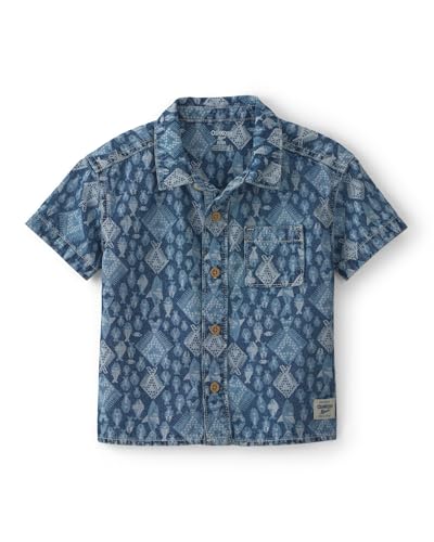 Image of OshKosh B'Gosh Boys Short Sleeve Woven Buttonfront Shirt