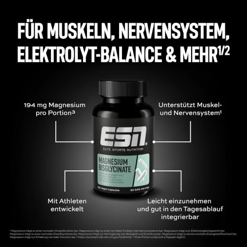 ESN Magnesiumbisglycinat Kapseln - mit 194 mg Magnesium pro Tagesportion – Ansicht 5