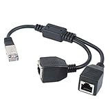 RJ45 Ethernet Splitter Cable, Worice RJ45 1 Male to 2 X Female Port LAN Ethernet Network Splitter Adapter Cable Suitable Super Cat5, Cat5e, Cat6, Cat7