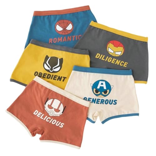 SywzX&xfybz Cartoon Model Cotton Toddler Underwear 5-Pack Little Boys Briefs