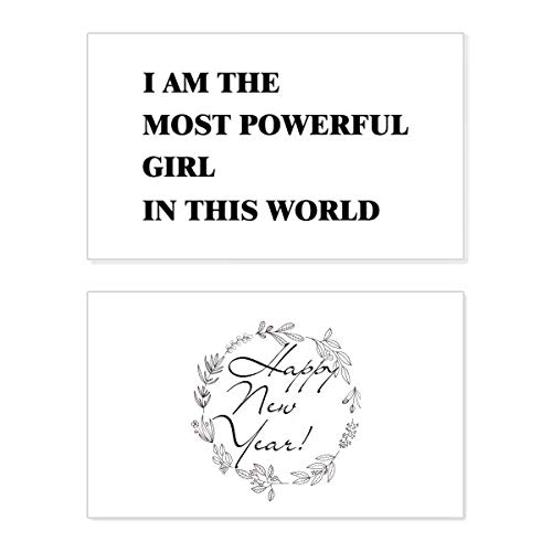 Tarjeta conmemorativa de Año Nuevo «I Am The Powerful Girl» con mensaje de empoderamiento