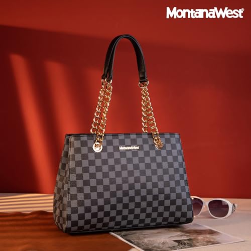 Montana West MEDIUM Chain Shoulder Bag for Women Hobo Handbags Tote Purse - Image 3
