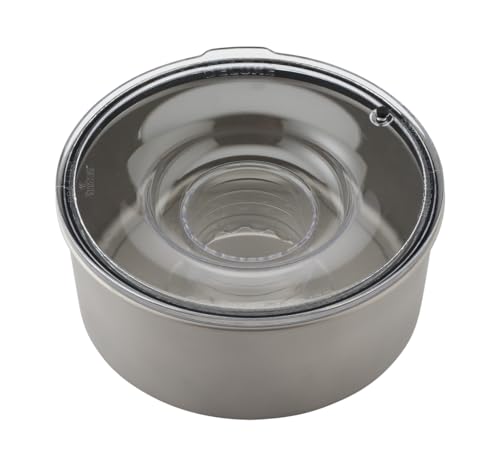 Slopper Stopper Dripless Water Bowls - Titanium Bowl Unit - for Giant Breed Dogs 86-130 Lbs, 9.84” Dia, 1 Gallon Capacity