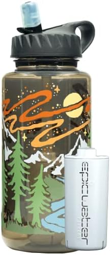 Epic Water Filters Nalgene OG Water Bottle with Filter, USA Made, BPA Free, Removes 99.99% Tap Water Contaminants, Forever Chemicals, Atomic Child, 32 oz