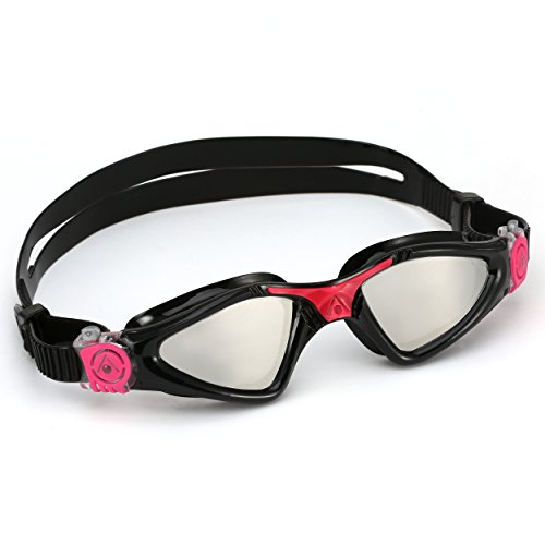 Aqua Sphere Kayenne Ladies with Mirrored Lens (Black/Pink) Swim Goggles for Women.