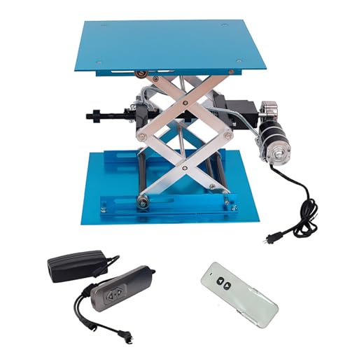 Electric Lab Lifting Stand, Remote Control Scissor Lift Platform, 30kg Capacity, Retractable Vertical Aluminum Oxide Lifter for Industrial Transport (30x30cm)