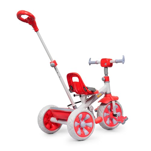 Image of Luusa Emo-G Light & Musical Tricycle for Kids | Baby Tricycle with 3 Adjustable Parental Control for 2 Years to 5 Years for Boys|Girls (Carrying Capacity Upto 30KGS) (RED)