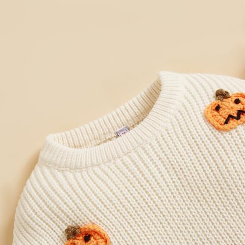 MAYUMMPY Toddler Baby Boy Girl Halloween Sweater Pumpkin Warm Pullover Sweatshirt Knitwear Knitted Fall Winter Clothes3