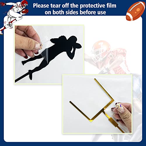 24 Pcs Football Cake Decorations 8 Pcs Cake Goal Post Topper 8 Pcs Mini Football 8 Pcs Acrylic Rugby Ball Player Cake Toppers For Football Themed Birthday Party Favors Game Day Party Supplies #TOP2