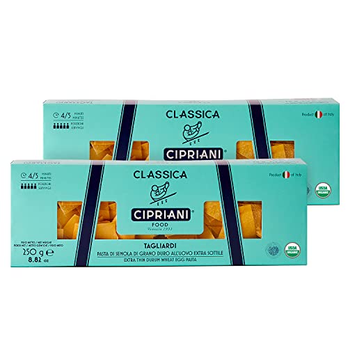 Cipriani Food Tagliardi Egg Pasta Noodles - Usda Organic Italian Pasta, Extra Wide Egg Noodle Pasta From Italy, Non-Gmo & Kosher - 250 Gram (Pack Of 2) #TOP11