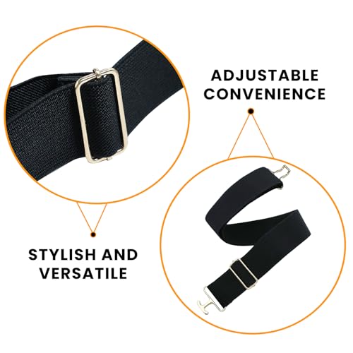 2 Pcs Elastic equestrian belt, 1.5 In Stretchable Waist Belt Surcingle Buckle Horse Bit Belts, Stretch Horseback Riding Belt with Buckle for Women Girls3
