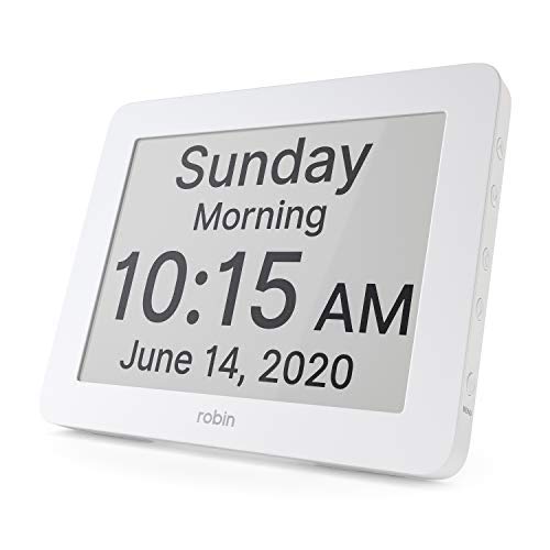 Robin, 2020 Version, Digital Day Clock 2.0 with Custom Alarms and Calendar Reminders