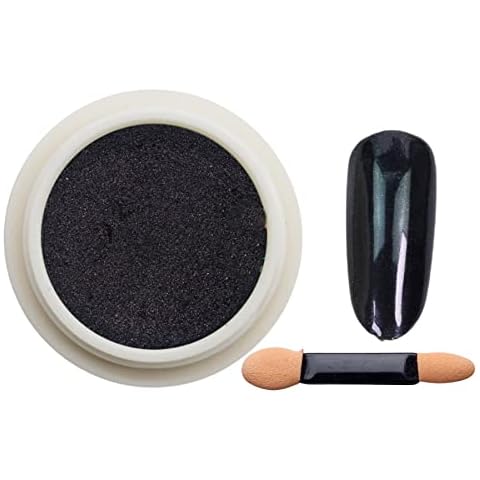 Iris Black Chrome Mirror Nail Powder Set Cover