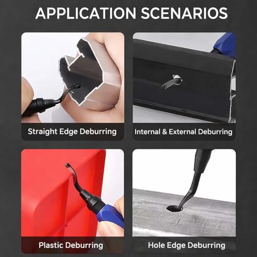 Xiciki 20 Stück Entgrater Werkzeug, Universal Ersatzklingen, HSS Stahl Ersatzklingen BS1010 für Metall, Kunststoff, Kupfer, PVC, Eisen