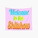 CuYatry Welcome to The Shitshow Boutique Tapestry Wall Hanging Tapestry Vintage Tapestry Wall Tapestry Micro Fiber Peach Home Decor 59.1X51.2 in
