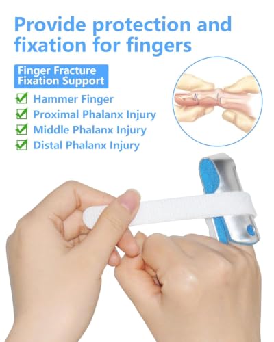 Image of Pinky Finger Splints Kids, Trigger Finger Braces, 8PCS, Small | For Broken Fingers, Arthritis and Knuckle Support; Finger Brace Stabilizers for Joint Immobilization