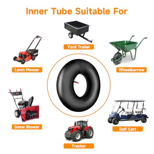 FVRITO 18x8.50-8 18x9.50-8 Inner Tube for ATV Quad 4 Wheeler Go Kart Lawn Tractor Snow Blower Golf Cart Garden Trailer Heavy Duty Lawn Mower Turf With TR-13 Straight Valve Stem 2 Pack - Thumbnail 5