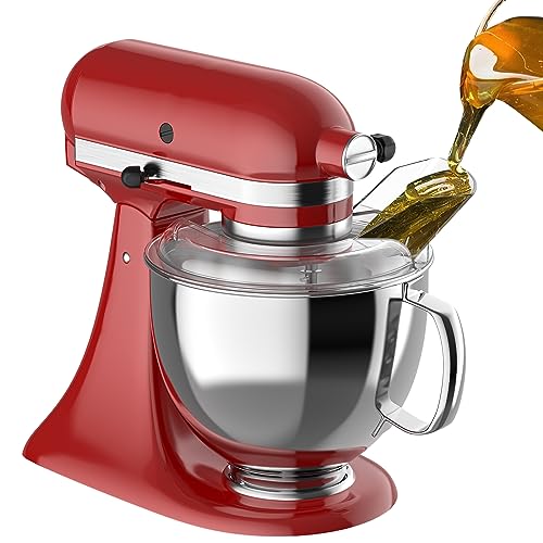 Pouring-Shield-for-KitchenAid-45-5QT-Mixer-BowlStainless-Steel-Glass-Ceramic-Secure-Fit-Splash-Guard-for-KitchenAid-Tilt-Head-Stand-Mixers-and-Dishwasher-Safe-As-Kitchen-Aid-Attachments Pouring Shield for KitchenAid 45 5QT Mixer BowlStainless Steel Glass Ceramic Secure Fit Splash Guard for KitchenAid Tilt Head Stand Mixers and Dishwasher Safe As Kitchen Aid Attachments