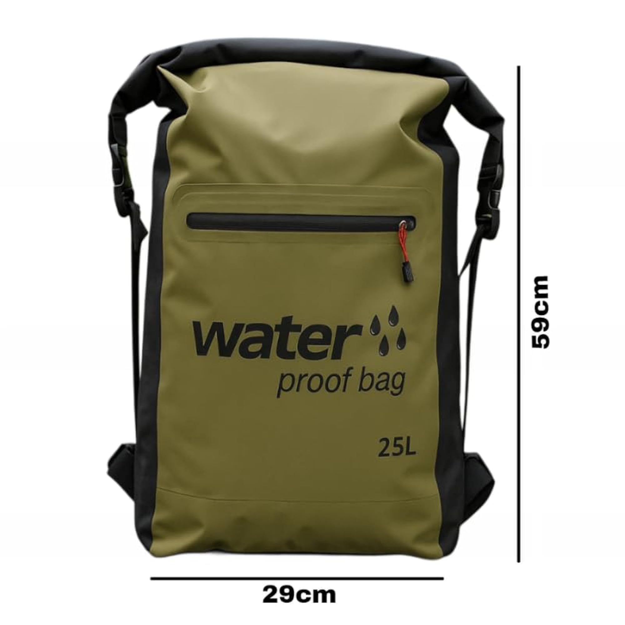 Outdoor Essentials 25L Waterproof Bag - Roll Top, Durable