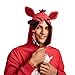 Bioworld Five Nights at Freddy's Foxy Character Men's Full-Zip Cosplay Hoodie -Large Orange