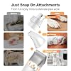 Afloia 6-in-1 Dog Grooming Kit, Pet Grooming Vacuum for Shedding, Dog Hair Vacuum with Clipper Nail Trimmer Grinder, Pet Brush Groomer at Home, Low Noise Cats Hair Remover, 1.5L Dust Cup, White