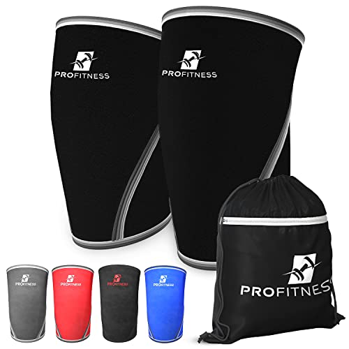 Knee sleeves for weightlifting (Sold as a Pair) for Men & Women | 7mm Thick Neoprene Compression Knee Sleeve | Knee Brace Support Working Out & Weight Lifting Squat, Deadlift, Mobility & Warmth…