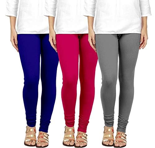 ambika stores & readymades Women's Super Stretchable Cotton Full Length Leggings | Regular Fit Churidar Leggings for Women & Girls-picture-10